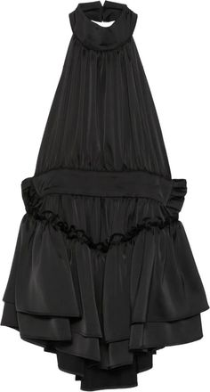 Rhizome Flabella mini dress - women - Polyester - L - Black