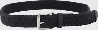 Tod's Suede Leather Belt with Metal Buckle