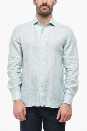 Corneliani Pure Linen Shirt with French Collar size 41