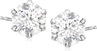 Ross-Simons Moissanite Stud Earrings in Sterling Silver