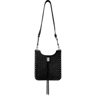 Rebecca Minkoff Mini Darren Feed Crossbody Bag in Black/Black at Nordstrom