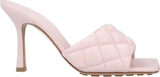 Bottega Veneta Leather mules - Dames - Muiltjes - Roze - 37 EU - Schoenen