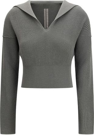 Rick Owens Bicolor Wool Oves Aries Womens Sweatshirt