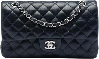 Chanel Pre-owned Double Flap Shoulder Bag - Dames - Vintage Schoudertas - Zwart - ONE Size - Leer - Vintage