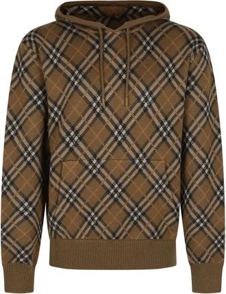 Burberry Nova Check Hoodie - Heren - Hoodies - Bruin - M - Wol - Hoodies & sweatvesten