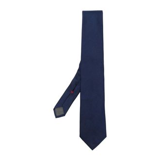 Brunello Cucinelli Accessoires, Heren, Blauw, ONE Size, Silk Knitted Tie