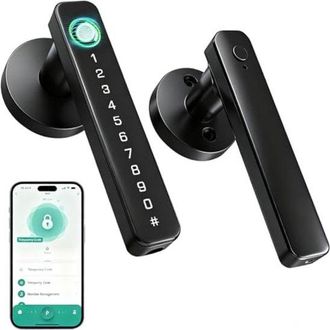 OEM Cerradura Inteligente Para Puertas - 5 En 1 Con Huella Dactilar, Aplicaci&oacute;n, Tarjeta Ic, C&oacute;digo Y Llave - Circular