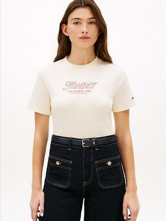 Tommy Hilfiger Logo Interlock Knit T-Shirt