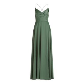 Vera Mont Kleedjes, Dames, Groen, L, Polyester, Waterfall Neckline Maxi Gown
