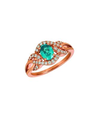 Le Vian Royalblues 14K Rose Gold 1.14 Ct. Tw. Diamond & Zircon Ring