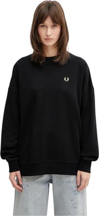 Fred Perry Dames, Sweatshirts & Hoodies, Zwart, Maat: S