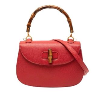 Gucci Pre-owned Handbags, female, Red, Size: ONE SIZE Pre-owned Leather Handbag