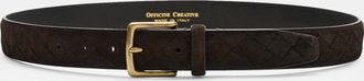 Officine Creative Men - Braided Belt Dark Brown