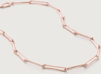 Monica Vinader Rose Gold Alta Long Link Necklace Adjustable 56cm/22