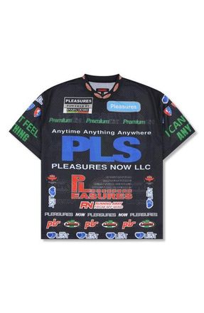 Pleasures Oral Graphic Mesh T-Shirt in Black at Nordstrom, Size Xx-Large