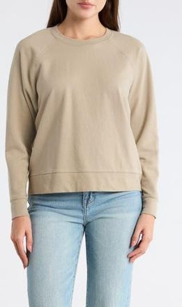 James Perse Cotton French Terry Relaxed Sweater in Overcast at Nordstrom Rack, Size 3 (Fits Like 8-10 Us)