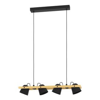 Eglo Eglo - Hornwood-z Long Table Pendant Natural And Black L78 - Rgb + Tw - Zigbee, Bluetooth