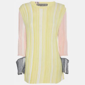 Sportmax Tri-Color Stretch Knit Long Sleeve Tops