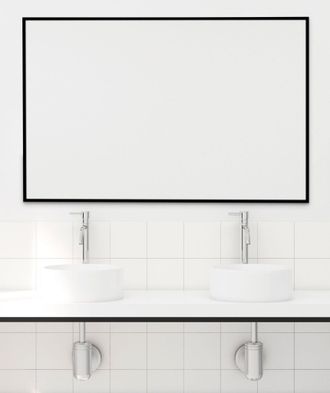 Bathstage Bathstage - 67441 B-942 Espejo Reversible 60x80 Cm Marco Negro Negro - Ref: Bs-67441
