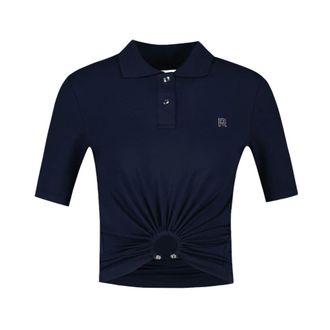 Paco Rabanne T-shirt - female - Rabanne - Polo Shirts - Blue - M - Tops