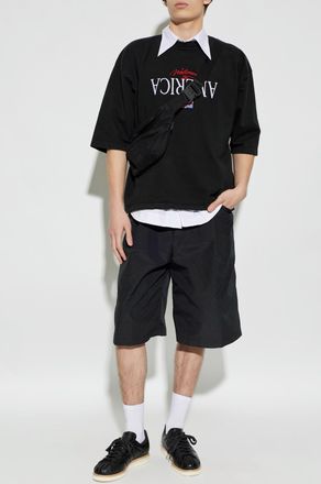 Willy Chavarria Shorts With Pockets, Mens, Black