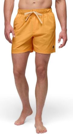 Prana Metric Swim Trunks in Mango at Nordstrom, Size Large