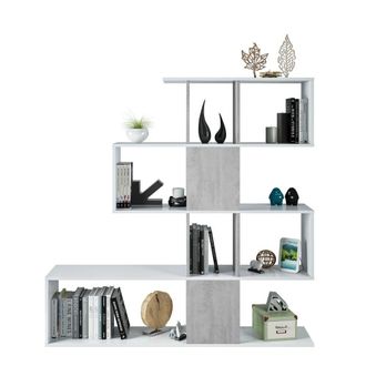 HOGAR 24 Estanter&iacute;a blanco artik y gris cemento