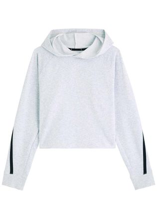On Studio Hooded Stretch-jersey Sweatshirt - Light Grey - XS (UK6 / XS)
