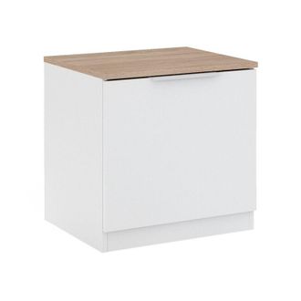 Vicco Mesilla De Noche Betti, Blanco, 50 X 50 Cm Con 1 Puerta