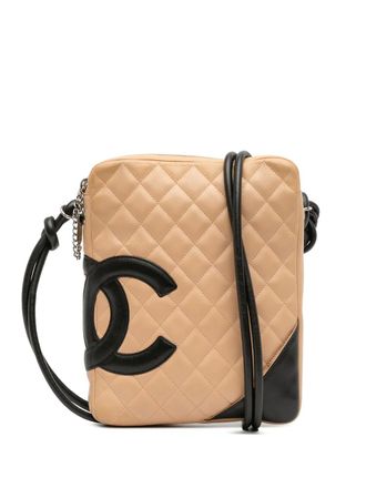 Chanel 2004-2005 Lambskin Cambon Ligne crossbody bag - Brown