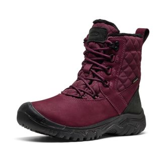 Keen Womens Greta 2 Classic Style Durable Comfortable Insulated Waterproof Snow Boots, Fig/Black, 5.5