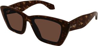 Alaia Sunglasses, unisex, Brown, Size: 57 MM Rectangular Sunglasses