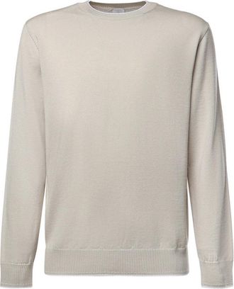 Eleventy Trui met ronde hals - Heren - Ronde hals truien - Beige - L - Wol - Truien & Vesten