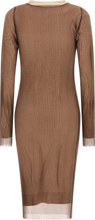 Maison Margiela Womens Beige Polyamide Midi Dress