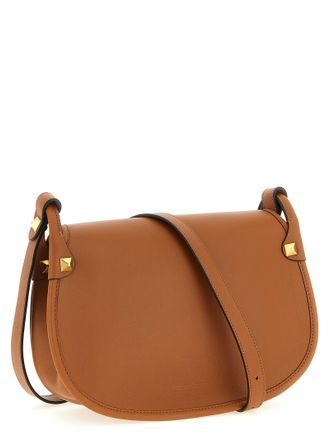 Valentino Garavani Womens Brown Calfskin Shoulder Bag