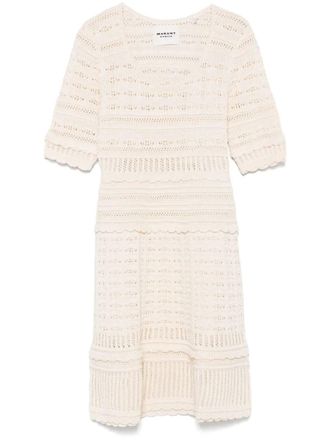 Isabel Marant Abril Short Openwork Knitted Dress Clothing