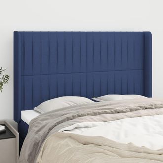 vidaXL Cabecero Con Orejas De Tela Azul 147x16x118/128 Cm Vidaxl