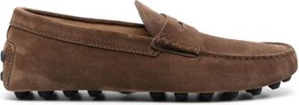 Tod's Bruine Su&egrave;de Loafers Platte Schoenen - Heren - Loafers - Bruin - 41 EU - Su&egrave;de - Schoenen