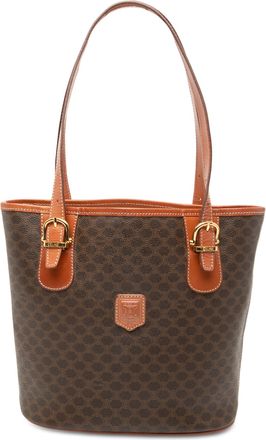 Celine Pre-owned Womens Macadam Coated Canvas Tote - Brown Textile - One Size