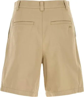 A.P.C. Mens Beige Cotton Bermuda Shorts Exterior