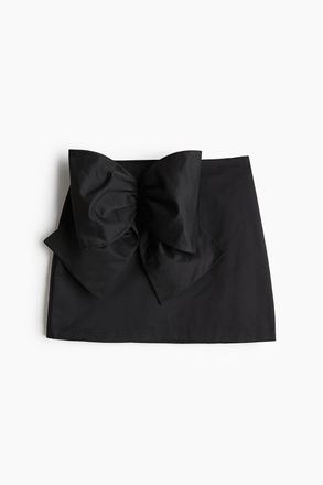 H&M Minijupe mit Schleife - Schwarz
