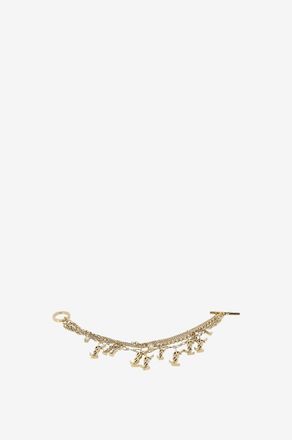 Saint Laurent Goldenes Armband mit Kristallen Multi Cassandre