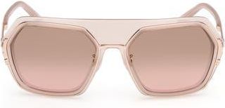 MCM 56mm Shield Sunglasses in Shiny Pink /Gradient Brown at Nordstrom Rack