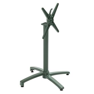 Oviala Pata de mesa basculante 72 cm en aluminio verde oscuro
