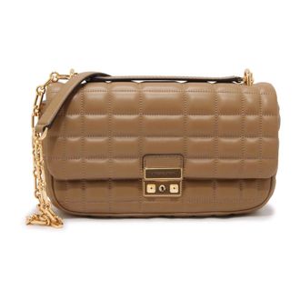 Michael Kors Cross Body Bags, female, Brown, Size: ONE SIZE Tribeca Large Quilted Leather Shoulder Bag