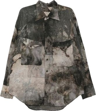 Ziggy Chen Camicia con stampa - Grigio