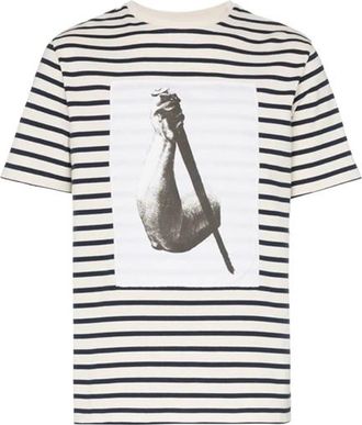 J.W.Anderson Striped Graphic T-shirt Size L