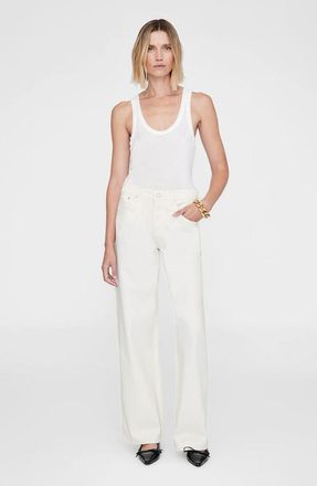 Anine Bing Manon Jean in Ecru at Nordstrom, Size 30