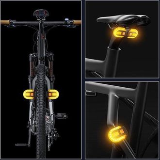 OEM Intermitentes Para Bicicleta, Funci&oacute;n De Carga Usb, Control Remoto Inal&aacute;mbrico Para Intermitentes Y Luces Traseras, Desmontable