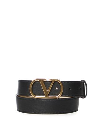Valentino Garavani Vlogo Signature Reversible Leather Belt